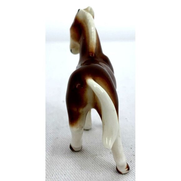 Bone China Miniature Horse Palomino Figurine 1.25" Vintage - Picture 4 of 7